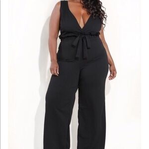 Emma Black Babydoll Jumpsuit